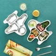 thumbnail image 5 of WINDLAND Stainless Steel Divided Plate Cute Cartoon Dinner Tray Lunch Container Kids Toddlers Babies Serving Platter for School, 5 of 20
