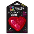 thumbnail image 1 of Spunky Pup Juguete Para Perros Con Forma De Corazón Con Gemas Chirriantes | Chirrido Divertido | Forma De Corte De Gema Crazy Bounce Que Flota | Caucho No Tóxico | Apto Para Lavavajillas | Juguetes Pe, 1 of 1
