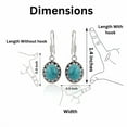 thumbnail image 6 of Gemsgram Hoop Dangle Earrings in 925 Sterling Silver Earrings for Women - 8x10mm Real Turquoise Earrings, Turquoise Jewelry Earrings, Birthstone Earrings, 6 of 8