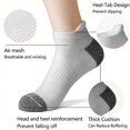 thumbnail image 3 of TOYAN Breathable cotton socks basketball sports boat socks spring and summer men's black and white short socks-3Packs, 3 of 5