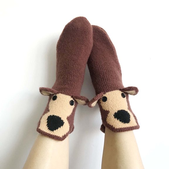 Lilgiuy Design Bears Warm Floor In The Middle Tube Wool for Cold Weather