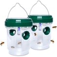 thumbnail image 1 of 2 unidades de mataavispas, trampa para avispas con energía solar y luz LED ultravioleta, trampas reutilizables para insectos, atrapamoscas, avispones, chaquetas amarillas y avispas (verde), 1 of 5