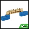 Terminal Grounding Strip Bus Bar Block 6 Positions Screw Metal DC 250V 110A