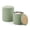 Laurel Green, variant on SONGMICS Vanity Stool, Set of 2, Round Storage Ottoman, Small Coffee Table, Foot Stool, Removable Lid, Easy Assembly, Teddy Fleece, Cream White