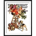 thumbnail image 2 of Santa Up a Ladder, Saturday Evening Post Cover, December 20, 1930, Animals Framed Art Print Wall Art by Joseph Christian Leyendecker Sold by Art.Com, 2 of 6