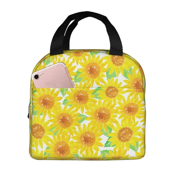 Sigee Sunflowers2 for Lunch Bag for Women Men, Reusable Lunch Bag Insulated Lunch Bag Lunch Box Cooler