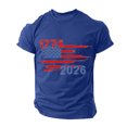 thumbnail image 5 of Mens 4th of July Shirts American Flag Patriotic Short Sleeve T-Shirt Blue,XL, 5 of 6