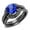 Light Black, variant on Alamode TK2969-10 Women IP Light Black Stainless Steel Ring with Top Grade Crystal in Sapphire - Size 10