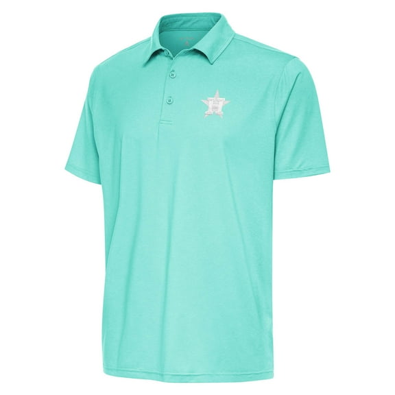 Men's Antigua  Heather Aqua Houston Astros Par 3 Polo