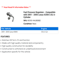 thumbnail image 2 of Fuel Pressure Regulator - Compatible with 2001 - 2005 IS300 3.0L 6-Cylinder 2002 2003 2004, 2 of 2