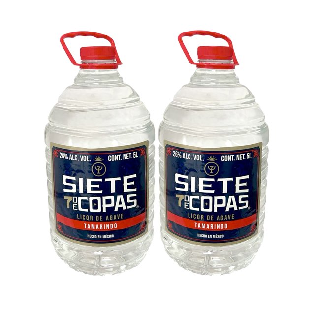 Duo Licor De Agave 7 Siete De Copas Tamarindo Pet 5000 Ml 7 Siete De Copas Licor de Agave