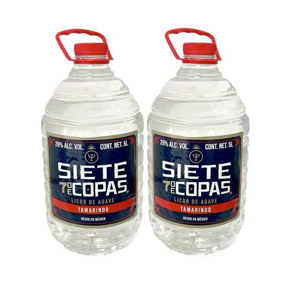 Duo Licor De Agave 7 Siete De Copas Tamarindo Pet 5000 Ml 7 Siete De Copas Licor de Agave