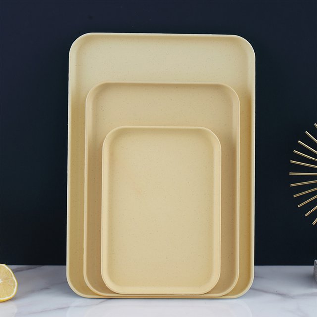 DPTALR Rectangular Tray Large Medium And Small Sets Of Three Household Plates To Put Tea Cups Dinner Plates To Put Snacks Plates