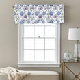 thumbnail image 3 of Purple Blue Valance Curtain Hydrangea Floral Fruit Eucalyptus Leaves Country Window Valances Rod Pocket Short Curtains Window Treatments for Kitchen Bedroom Bathroom Laundry 60" x 18", 3 of 9