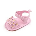 thumbnail image 6 of breaise Baby Girls Boys Sandals Summer Flowers Shoe Rubber Sole PU Leather Mesh Infant Toddler First Walkers Bowknot Embroidery Cute Princess Shoes Dress Outdoor Shoes, 6 of 7