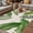 beige, variant on Green Leaves Outdoor Rug for Patio/Deck/Porch, Non-Slip Large Area Rug 5 x 7 Ft, Tropical Summer Botanical Watercolor Elegant Wooden Indoor Outdoor Rugs Washable Area Rugs, Camping Rug Carpet Runner