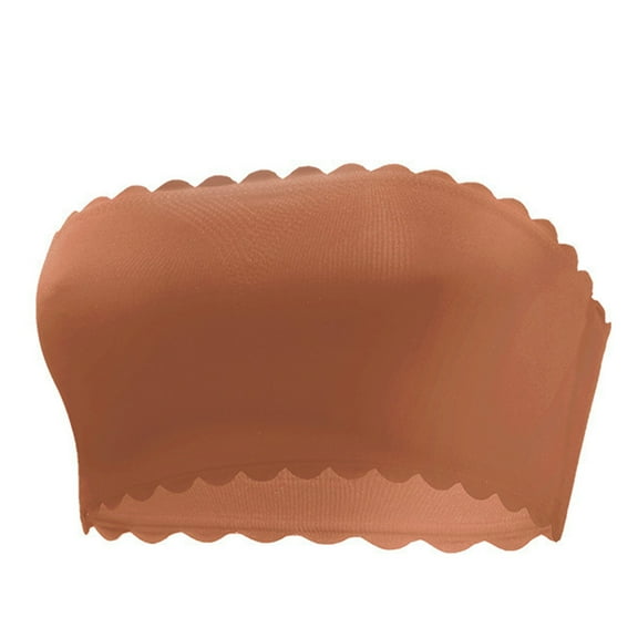 Kaemgyyd Strapless Bra for Women Cute Padded No Underwire Bandeau Bra Comfortable Wireless Seamless Removable Tube Bra