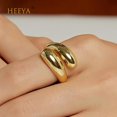 thumbnail image 2 of Anillo de oro para mujer, anillo chapado en oro de 18 quilates, delicados anillos abiertos ajustables, regalos de joyería, 2 of 4