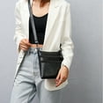 thumbnail image 4 of Bolsos cruzados para mujer, pequeños bolsos cruzados de cuero genuino para mujer, bolsos cruzados de hombro con múltiples bolsillos con cremallera, 4 of 6