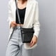 thumbnail image 4 of Bolsos cruzados para mujer, pequeños bolsos cruzados de cuero genuino para mujer, bolsos cruzados de hombro con múltiples bolsillos con cremallera, 4 of 6