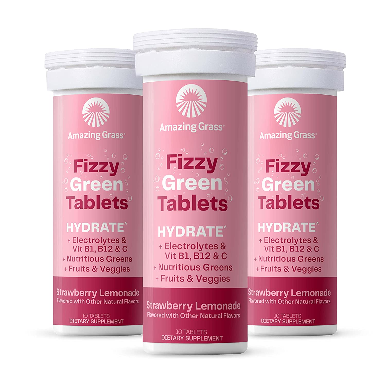 Amazing Grass Electrolyte Tablets, Fizzy Greens Water Flavoring Tablet