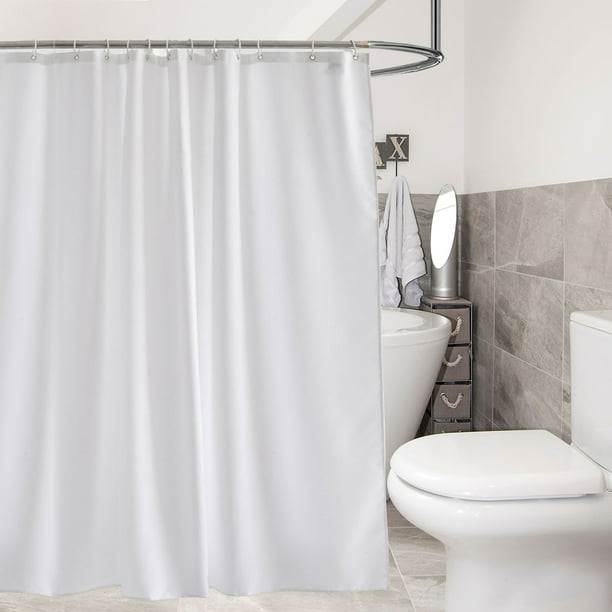 Hotel Waffle Weave Shower Curtain Cotton/Polyester Fabric Long 72x72