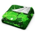 thumbnail image 3 of Yibo Super Soft Cozy Flannel Blanket for All Seasons St Patrick S Day Clover Lightweight Blanket for Bed/Couch/Sofa/Camping- Green Lucky Shamrocks Irish Clover, 3 of 8