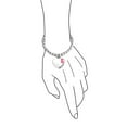 thumbnail image 4 of Bling Jewelry Womens Heart Charm ID Bracelet with Pink Ribbon for Breast Cancer Survivor Silver Tone, 4 of 6