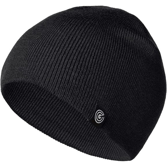 Evony Original Beanie Cap, Soft Knit Beanie Hat Black, Warm and Durable for Winter Black One Size
