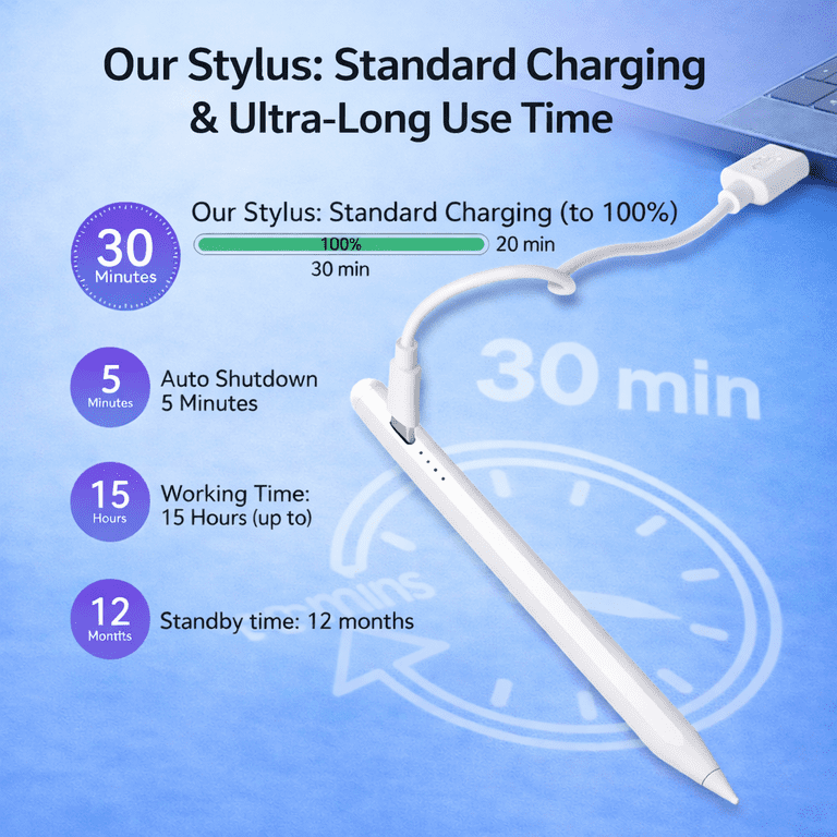 NIUTA Universal Stylus Pen, Rechargeable, Type-C Charging photo 2
