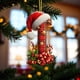 thumbnail image 4 of Adornos Navideños con Monograma Acrílico de 26 Letras y Gorro de Papá Noel | Adornos Colgantes 2D para Árbol de Navidad | Decoración Navideña para El Hogar | Adornos Navideños Multiusos para Chimenea, 4 of 5