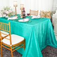 thumbnail image 1 of Wedding Linens Inc. 90"x132" Rectangular Seamless Crushed Crinkle Taffeta Tablecloth - Pool Blue, 1 of 1