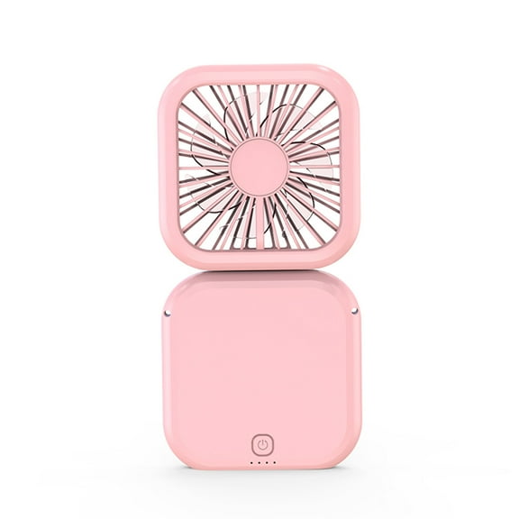 Mini Foldable Hanging Neck Fan with Power Bank Function Hands-Free Wearable Fan 3000mAh Rechargeable Handheld Fan 3-Speed Desktop Cooling Fan with Anion Releasing for Home Office Outdoor Activities