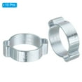 thumbnail image 3 of Uxcell 10 Pack 20-23mm Double Ear Hose Clamp, Galvanized Steel Crimp Rings, 3 of 6