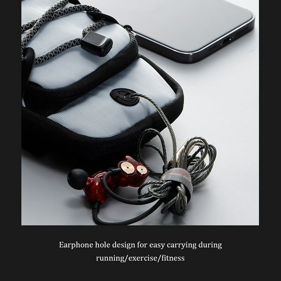 Nylon Cellphone Storage Arm Bag Sweatproof Adjustable Elastic Waterproof Nonslip Arm Bag Reflective Elastic Smart Phone Exercising Gym Bags Grey