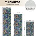 thumbnail image 4 of Blue Pioneer Flower and Paisley Pattern Kitchen Rugs Sets Of 3,Kitchen Runner Rugs Non Skid Washable,Decorative Kitchen Floor Mats for Kitchen,Sink,Laundry,17"x30"+ 17"x47" + 17"x59", 4 of 6