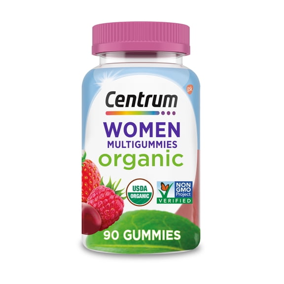 Centrum Women's Organic Multigummies, Women's Multivitamin Gummies, Organic Multivitamin for Immune Support, Metabolism, and Appearance - 90 Count