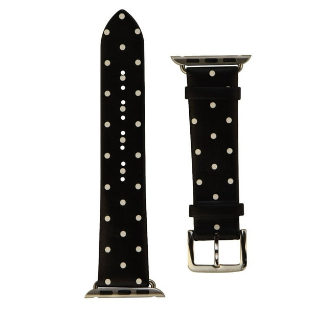 Kate Spade Leather Band for 38mm & 40mm Apple Watch - Black White Polka Dot  (Used) 