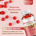 thumbnail image 3 of Magnesium Glycinate Gummies - 400mg Chewable Magnesium Supplement - Raspberry Flavor - 60 Ct, 3 of 8
