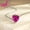 rose red, variant on CADERMAY 9x9mm Heart Cut Lab Grown Pink Sapphire With Inclusions S925 Sterling Silver Chain Necklace For Women Jewelry Wedding Anniversary Gifts