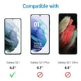 thumbnail image 2 of [2 Pack] Cnarery Samsung Galaxy S21 Screen Protector 6.1 Inch, 9H Tempered Glass Film, Fingerprint Unlock, Bubble Free, Scratch Resistant, Full Coverage, 2 of 6