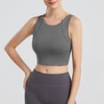 thumbnail image 7 of Lixiuxyad Women's Solid Color Sports Bra Yoga Bra Vest Suspender,Bras for Women Gray XL, 7 of 7