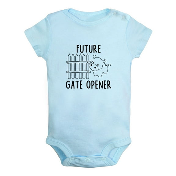 Future Gate Opener Funny Rompers For Babies, Newborn Baby Unisex Bodysuits, Infant Jumpsuits, Toddler 0-12 Months Kids One-Piece Oufits (Blue, 6-12 Months)