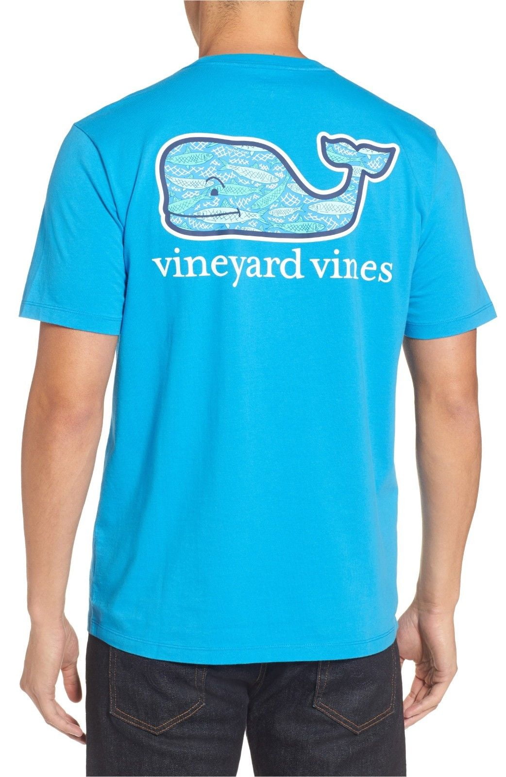 Vineyard Vines Men's Short Sleeve Fish Scales Graphic Whale Packet