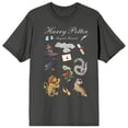 thumbnail image 5 of Harry Potter Stacked Icons Crew Neck Short Sleeve Charcoal Women's T-shirt-Medium, 5 of 7