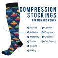 thumbnail image 2 of FORMRS Womens Knee High Socks Casual Long Thick Travel Daily Wear, 1 Pair, Rainbow Space Cat, 2 of 6