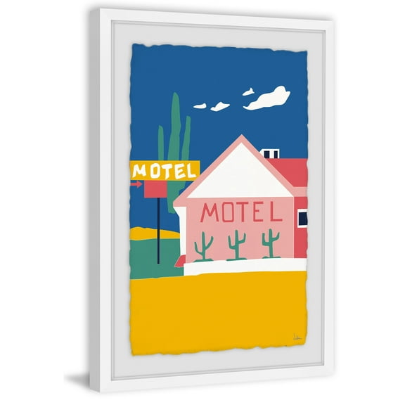 Motel I Framed Painting Print