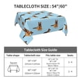 thumbnail image 7 of Wukai German Shepherd Dog Waterproof Tablecloth for Kitchen Dining, Fits Square Tables for 2-4 Seats -54"x54", 7 of 7