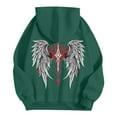 thumbnail image 4 of Mens Hoodies Comfort Hoodie Winter Angel Wing Print Casual Pullover Hoodie Soft Lined Sweatshirt Cozy Streetwear Top With Front Pocket for Outdoor, 4 of 4