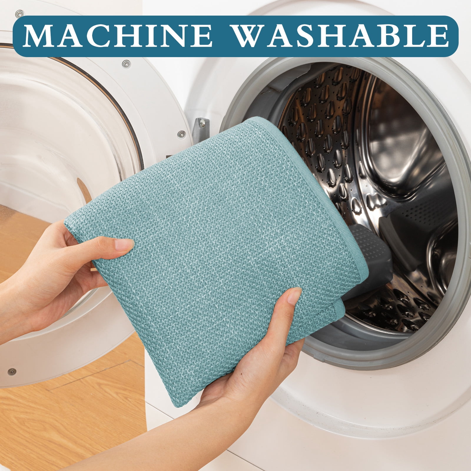 ChakmeOne 5 Piece Bathroom Rug Set Thin Super Absorbent Non Slip Machine Washable Bath Mat with Rubber Backing for Shower Tub Floor & Toilet